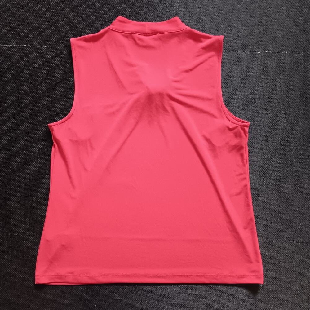 Calvin Klein Women's Sleeveless V-Neck Top Career Tank Petite Med Rose Red - Picture 5 of 7